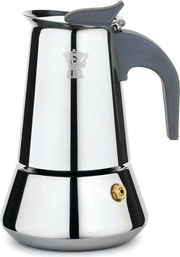 Moka pot Pezzetti Ghidini Cipriano 1386, 2 filxhanë, çelik inox, e zezë