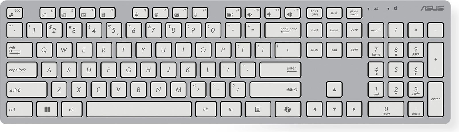 Set tastierë-maus ASUS W5000, wireless, full-size, bardhë