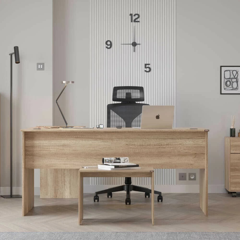 Tavolinë pune Hanah Home, Rms-320-Tt-1, ngjyrë arrë e çelët, 160x75x144cm