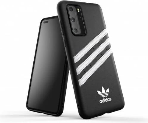 Mbështjellës Adidas OR Moulded PU SS20 për Huawei P40, zi-bardhë