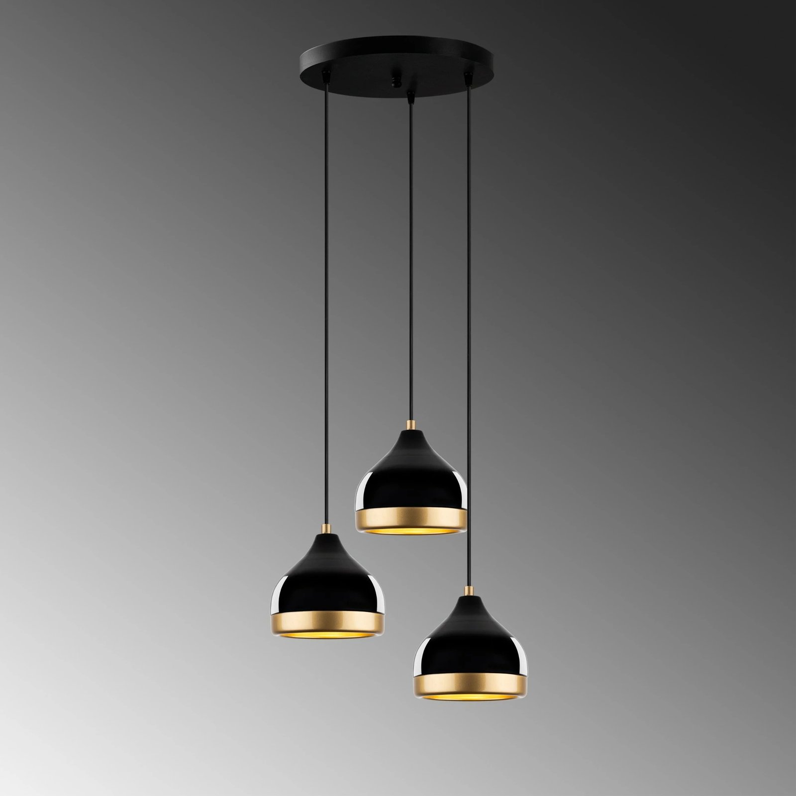 Llambë tavani Opviq Yildo, e zezë, M-6874