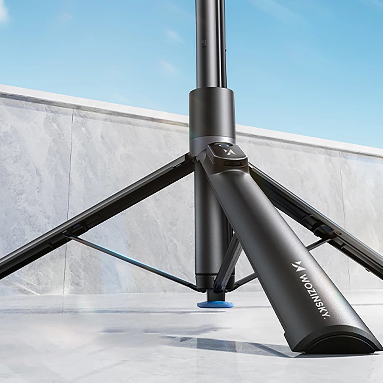 Selfie stick Wozinsky WRZP1 me këmbë që hapen automatikisht, tripod, 1.7m, zi