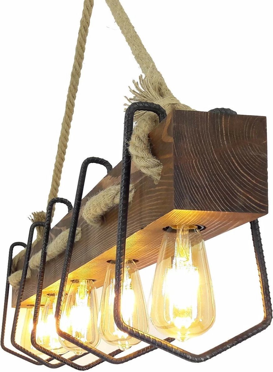 Llambë tavani Opviq, dru i fortë pishe, ngjyrë arre, Demir Kütük 3