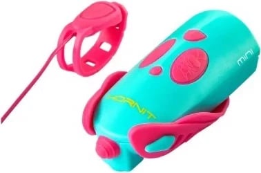 Hornit Mini Pink- TurQ bicycle horn light 5353PITQ