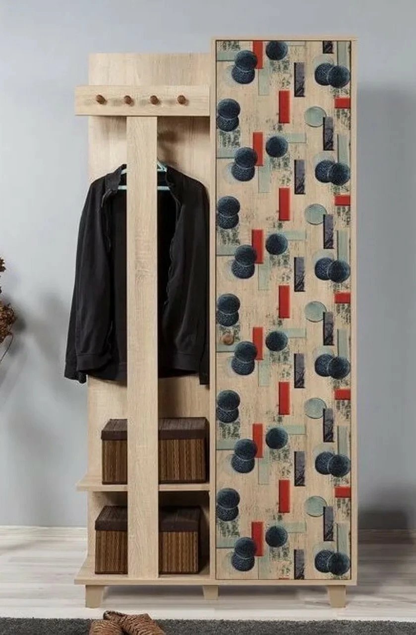 Stendë korridori moderne, ngjyrë lisi Sonoma, dizajn abstrakt, Garmanto 90 - 520