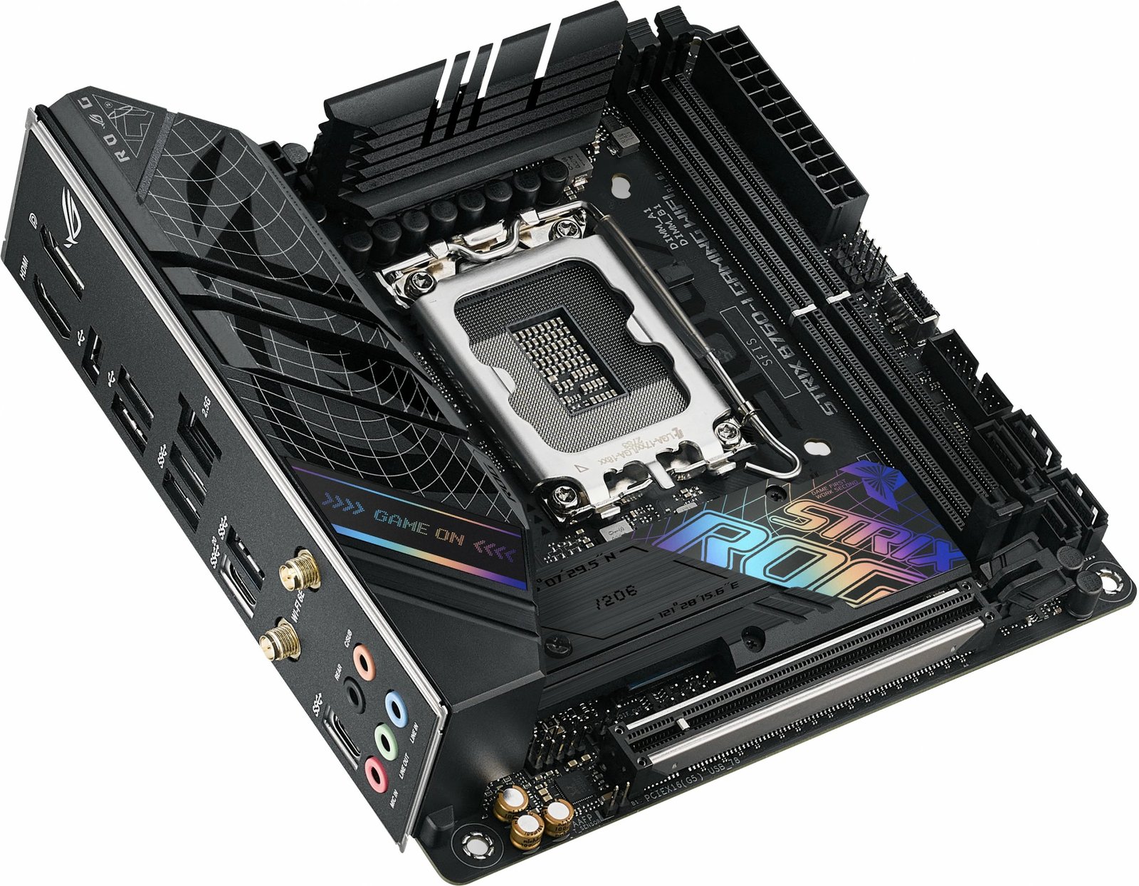 Pllakë amë ASUS ROG STRIX B760-I GAMING WIFI, Intel, LGA 1700, DDR5-SDRAM, 64 GB