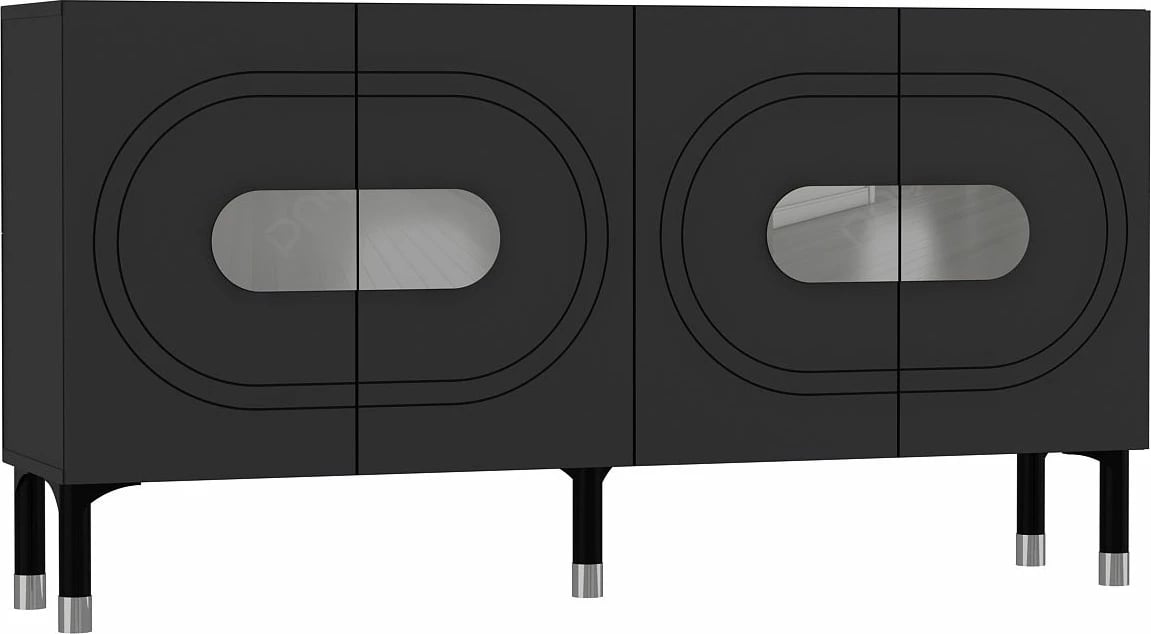 Konsol Skye Decor, antracit, argjend