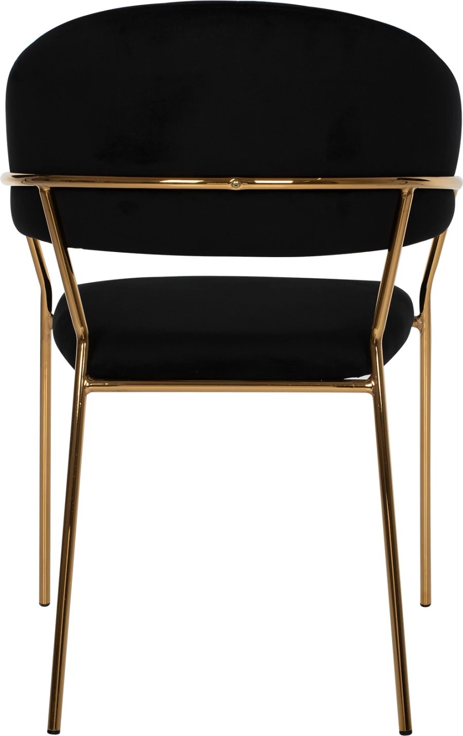 Karrige THEODORE FH8520.04 kadife e zezë dhe kornizë e artë 55Χ50Χ82Hcm., set prej 2 copë