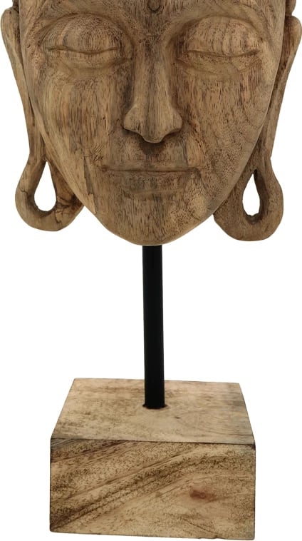 Dekorim tavoline maskë buddha, dru mango natyral-hekur, 20x18.5x48.5cm Dekorim tavoline maskë buddha, dru mango natyral-hekur, 20x18.5x48.5cm