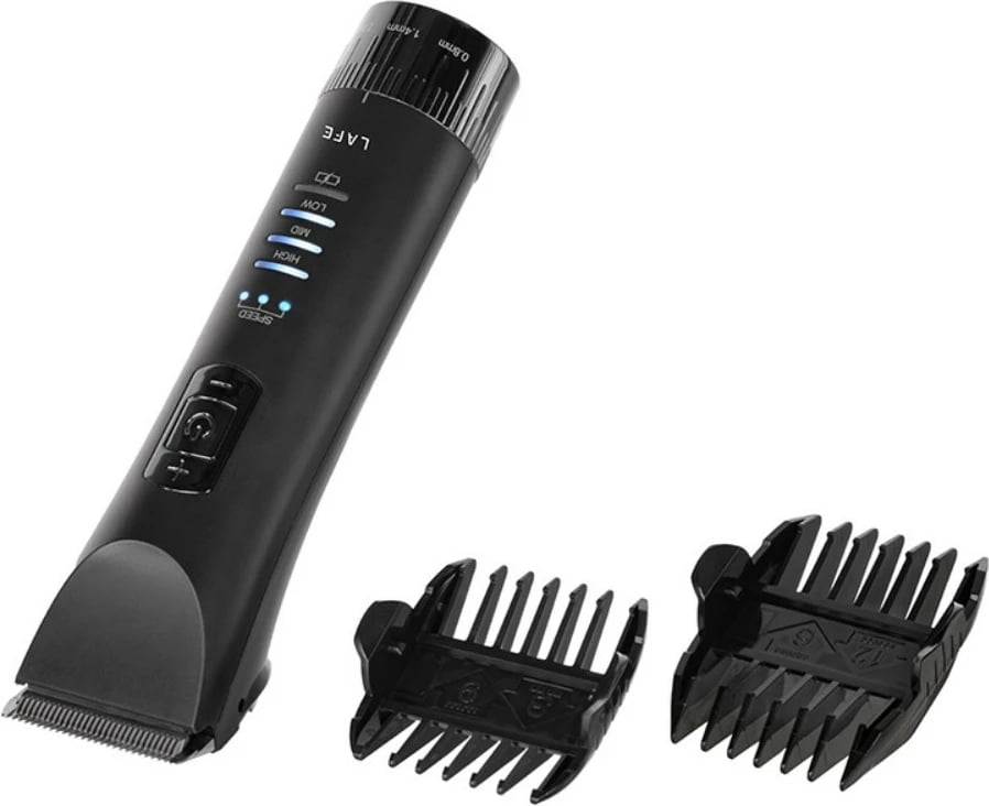 Trimmer flokësh dhe mjekre Lafe MasterTrim LAFTRY47538, tehe qeramike 45 mm, 3 shpejtësi, 0.8–2 mm + krehra 3–12 mm, 1800 mAh, me/pa kabllo, e zezë