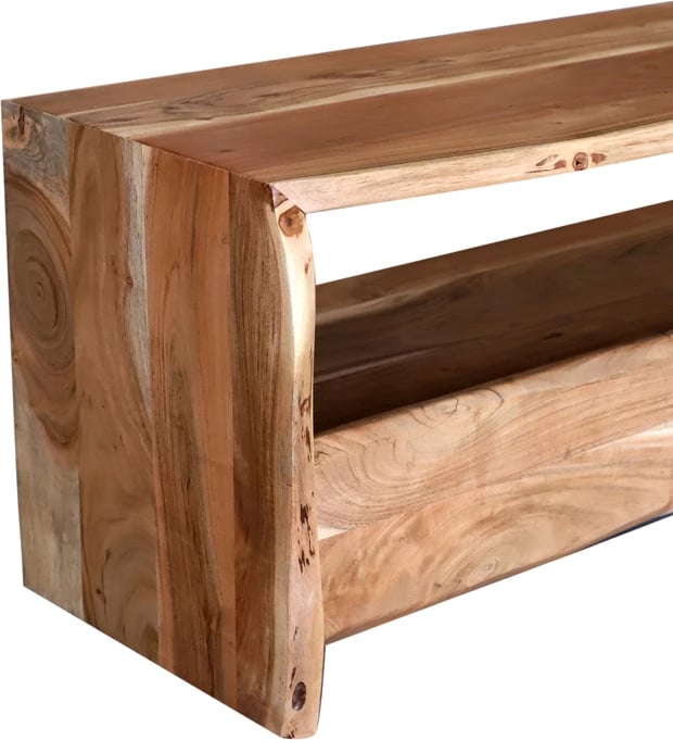 Mbajtës TV Konna dru masiv akacie ngjyrë arre 140x40x45cm