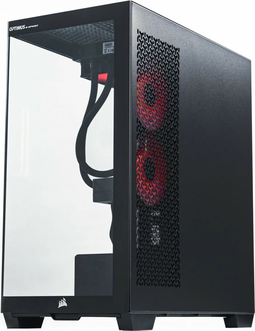 Kasë gaming OPTIMUS E-Sport GA520T-CR7, AMD Ryzen 7 5800X, 16 GB RAM, 1 TB SSD, GeForce RTX 4060, E zezë