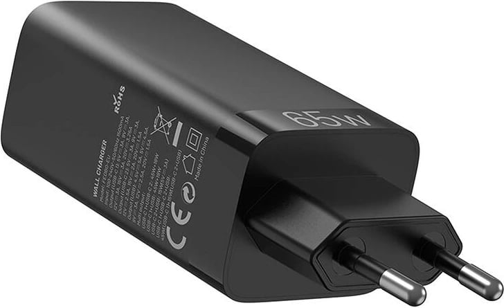 Karikues rrjeti Vention FEDB0-EU, 3 porta (2x USB-C, 1x USB-A), 65W, GaN, i zi