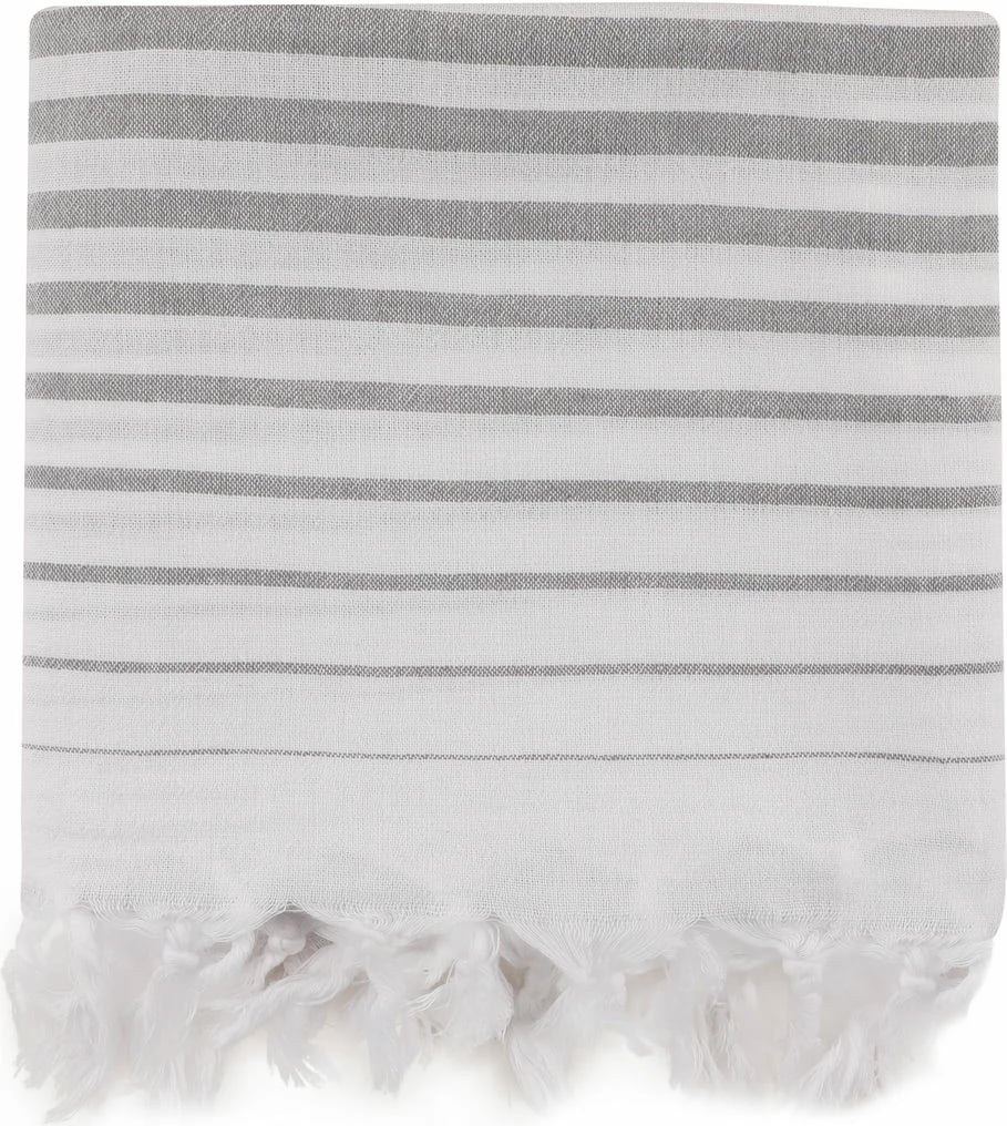 Peshqir plazhi Fouta Mijölnir, ngjyrë gri, Golge, 90x180cm