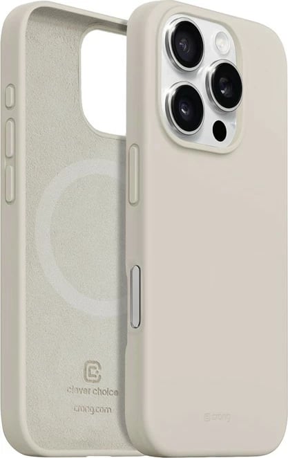 Mbështjellës CRONG Color Cover Magnetic për iPhone 16 Pro, 6.3", Stone Beige