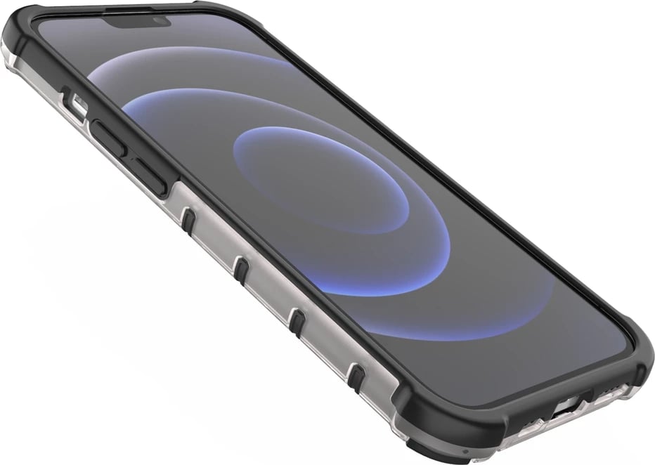 Mbështjellës Hurtel Honeycomb Case për iPhone 13 Pro, i zi