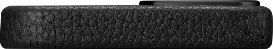 Mbështjellës iCarer Litchi Premium për iPhone 14, lëkurë natyrale, MagSafe, i zi