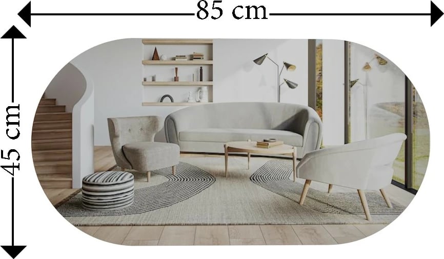 Pasqyrë Hanah Home, Riors, transparente, e artë