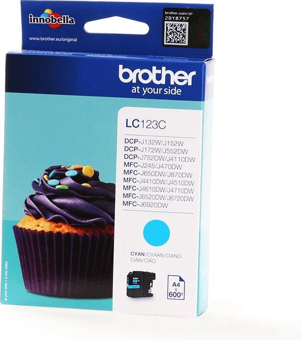 Patron boje, Brother, LC123C, 5.9 ml, deri 600 faqe, cyan