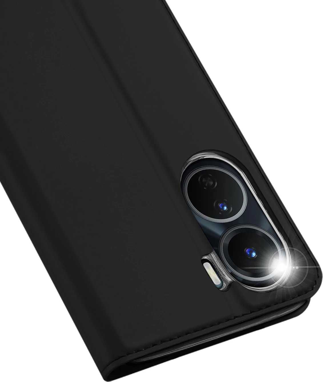 Mbështjellës Dux Ducis Skin Pro për Vivo Y16/Y02s, me kapak, xhep kartelash, i zi