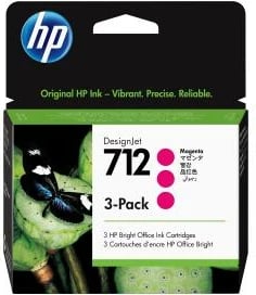 Kartrixh bojë HP 712 3ED78A 30 ml magenta 3-pack