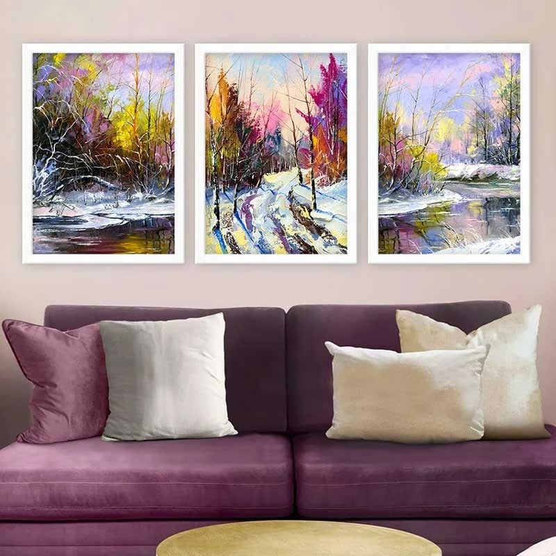 Pikturë dekorative me kornizë (3 copë), Wallity, 3BC_6541785_3545