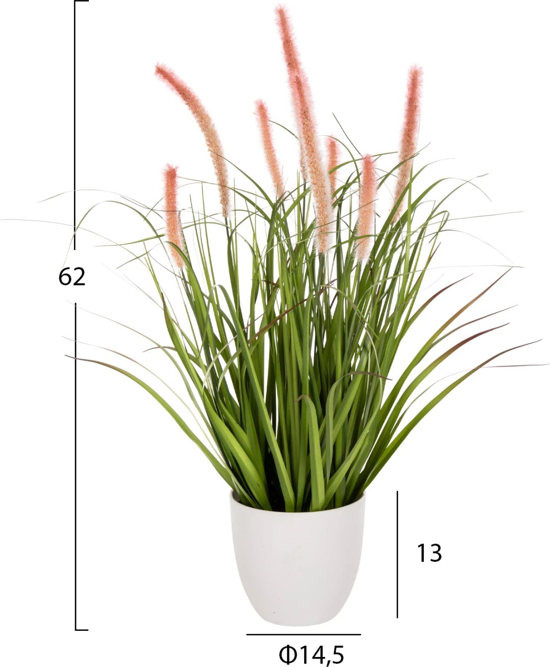 Bimë sintetike dekorative në vazo, FH4029, Φ14,5x13-62H cm