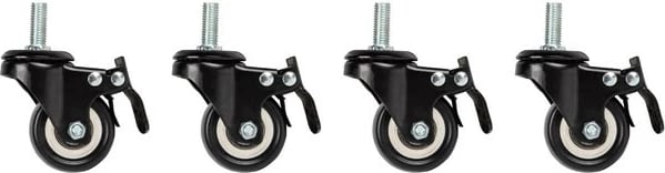 Set rrota Lanberg AK-1601-B për kabinete muri 19", e zezë, 4 copë
