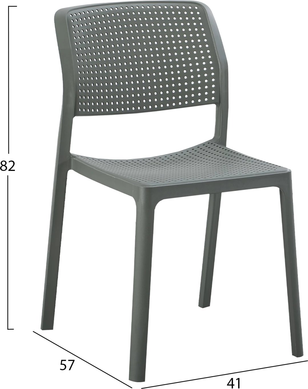 Karrige për jashtë COMFEE, polipropilen, ngjyrë ulliri e errët, 41x57x82cm