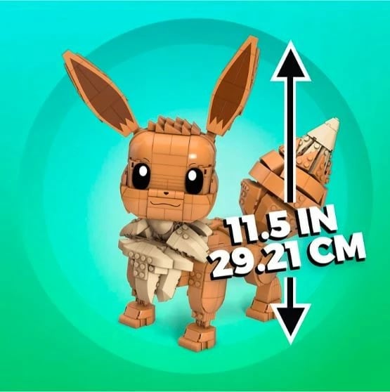 Set blloqe Mega Bloks Pokemon Eevee i madh, 830 pjesë