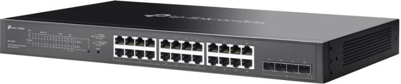 Switch TP-LINK SG2428LP, 16xGE PoE+, 8xGE, 4xSFP, për rack, i zi