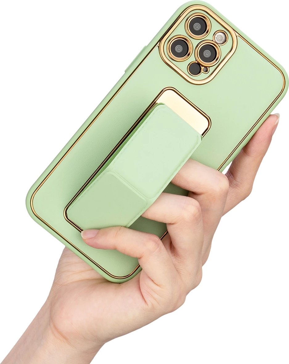 Mbështjellës Hurtel New Kickstand Case për iPhone 12 Pro, me qëndrim, rozë