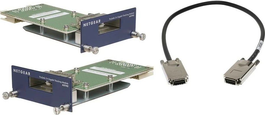 Komplet stacking NETGEAR AX742, 24Gb, për rrjet, blu