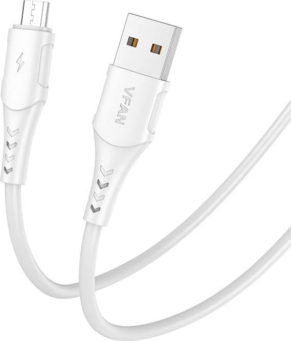 Kabllo USB në Micro USB Vipfan X12MK, 1m, 3A, Bardhë