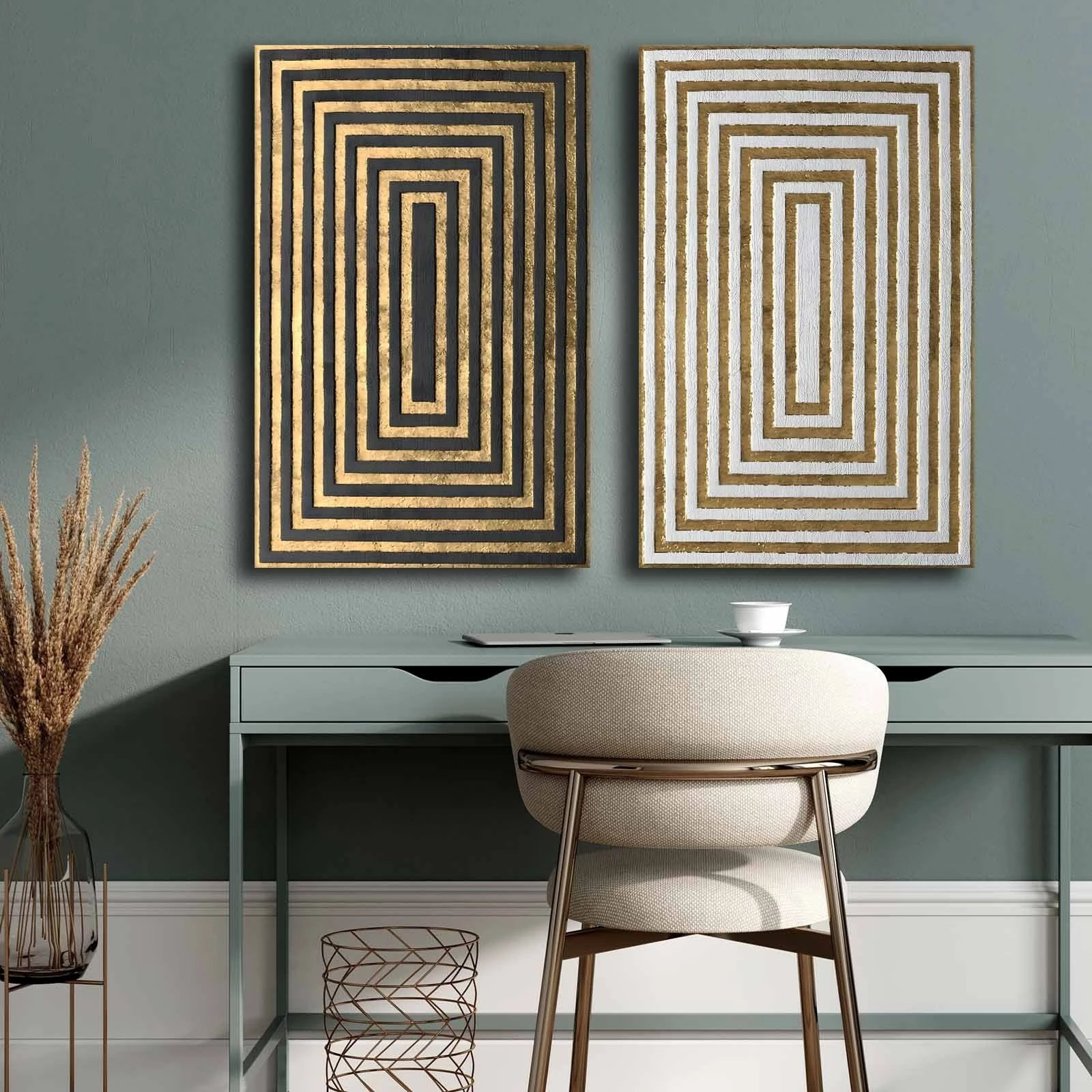 Pikturë dekorative në kanavacë (2 copë), Wallity, 2P4570GSC-012