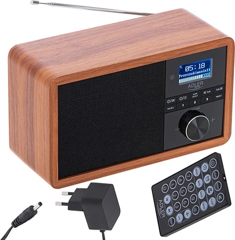 Radio Adler AD 1184 DAB/DAB+, FM, Bluetooth 5.0, 3W, LCD, USB/SD, alarm, kafe