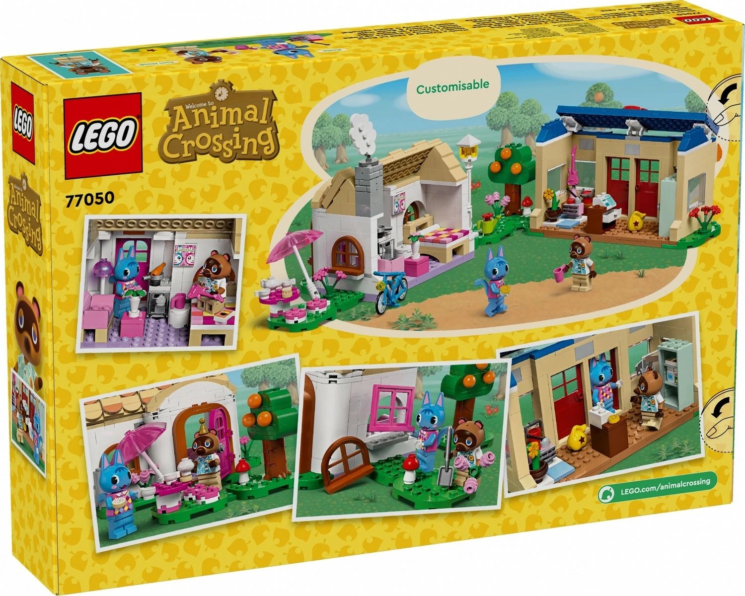 Set lodrash LEGO Animal Crossing 77050 Nook's Cranny dhe shtëpia e Rosie-t, 535 pjesë