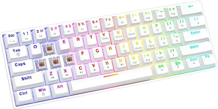 Tastierë mekanike Savio Whiteout X2, OUTEMU Brown, RGB, Hot Swap, e bardhë