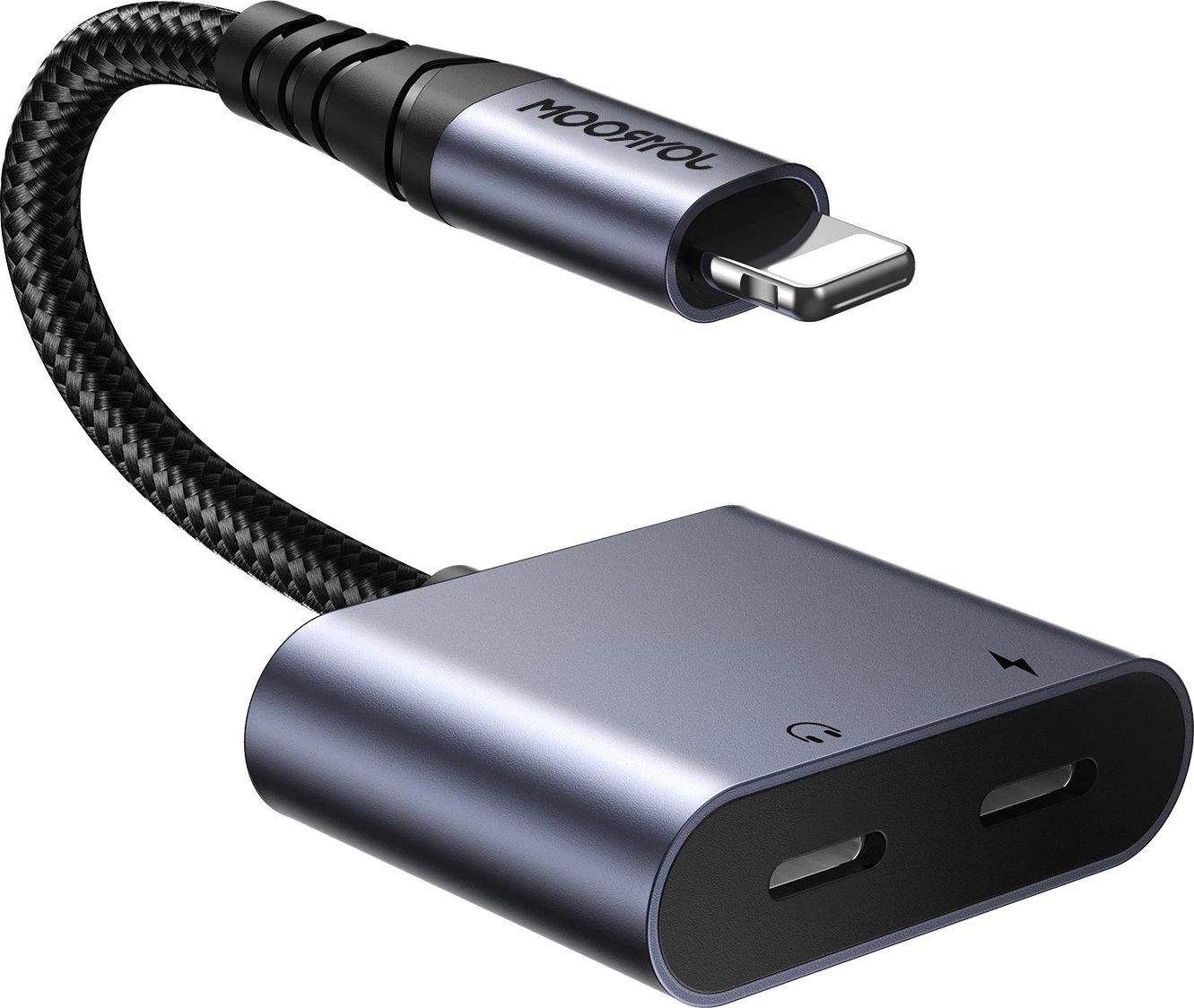 Adapter Lightning Joyroom SY-L02 2-në-1 me DAC, i zi