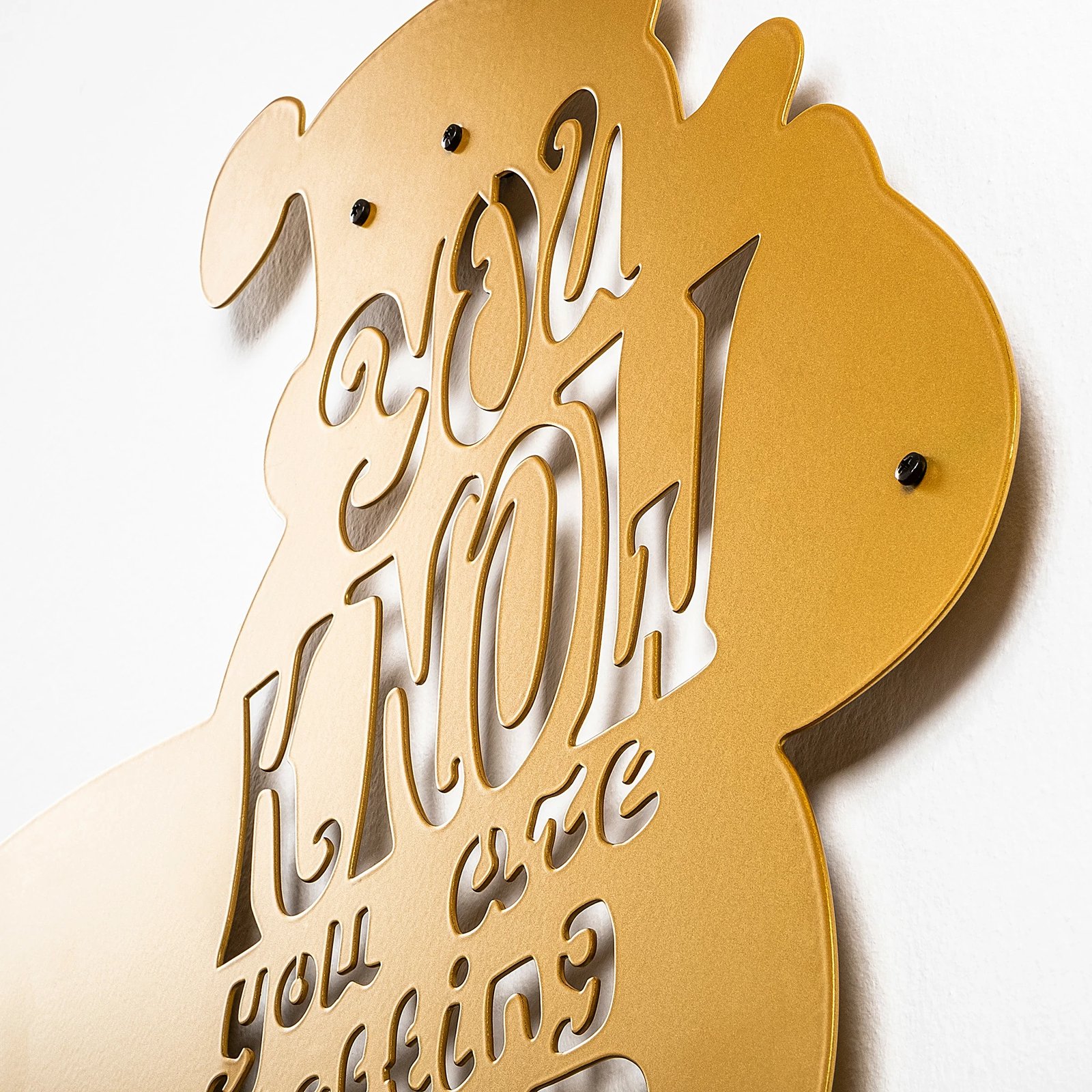 Aksesor dekorativ metalik për mur, ngjyrë ari, Wallity XMASGOLD - 009