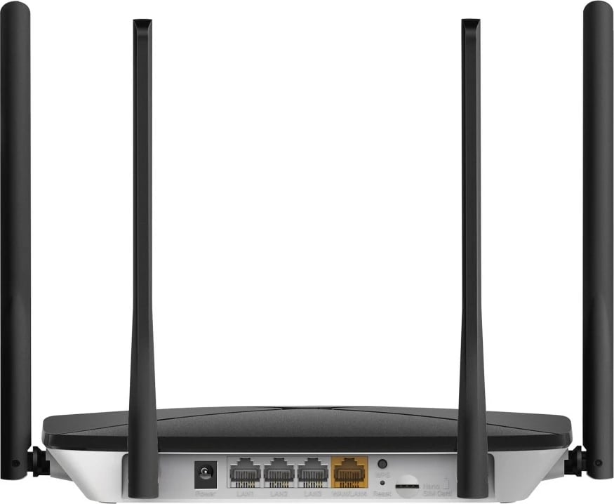 Router TP-Link MB115-4G, Wi-Fi 4, 4 porte LAN, 4G LTE, Nano SIM, e zezë