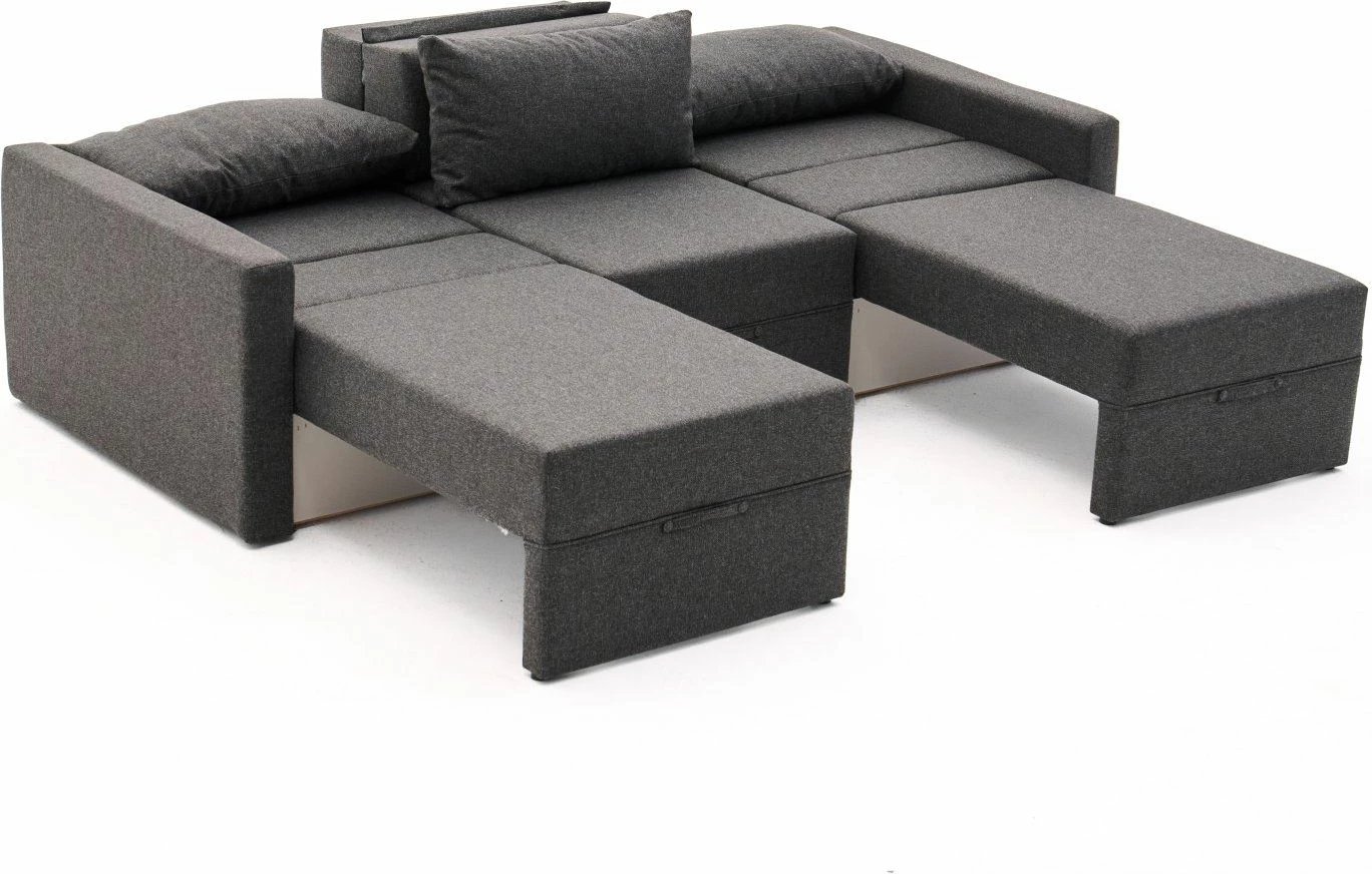 Divan-krevat 3 vendesh, Atelier del Sofa, Saros, ngjyrë antracit
