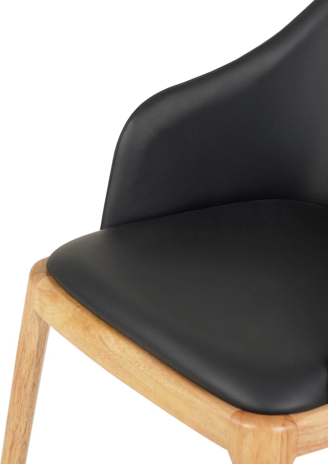 Karrige për ngrënie FURLAN, druri gome, ngjyrë lisi e zezë PU, 54.5x58x78 cm