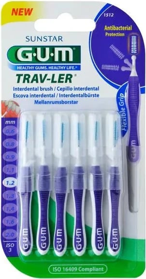 Furçë ndërdhëmbësh GUM Proxabrush Extra Fine Cylindrical 1512, 6 copë