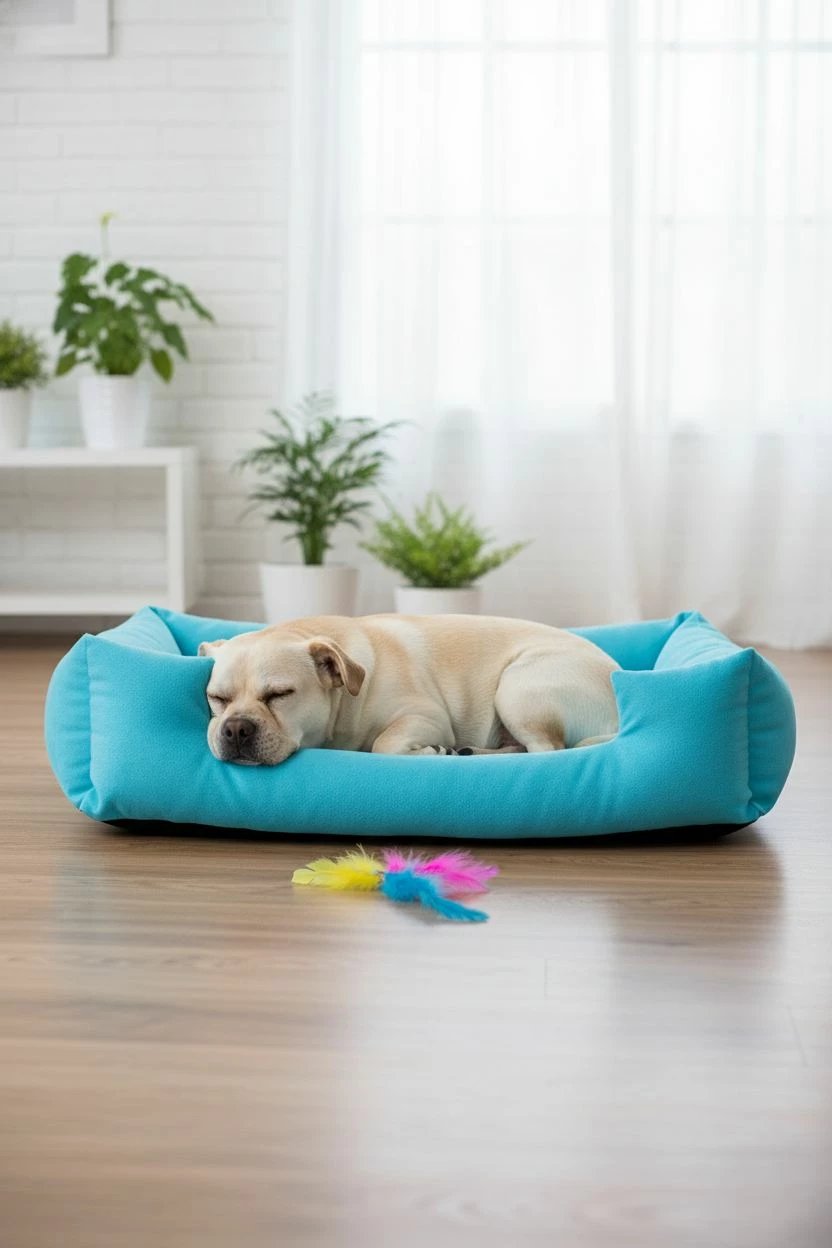 Shtrat për kafshë, Paws & Whiskers, Kare L, ngjyrë kaltër