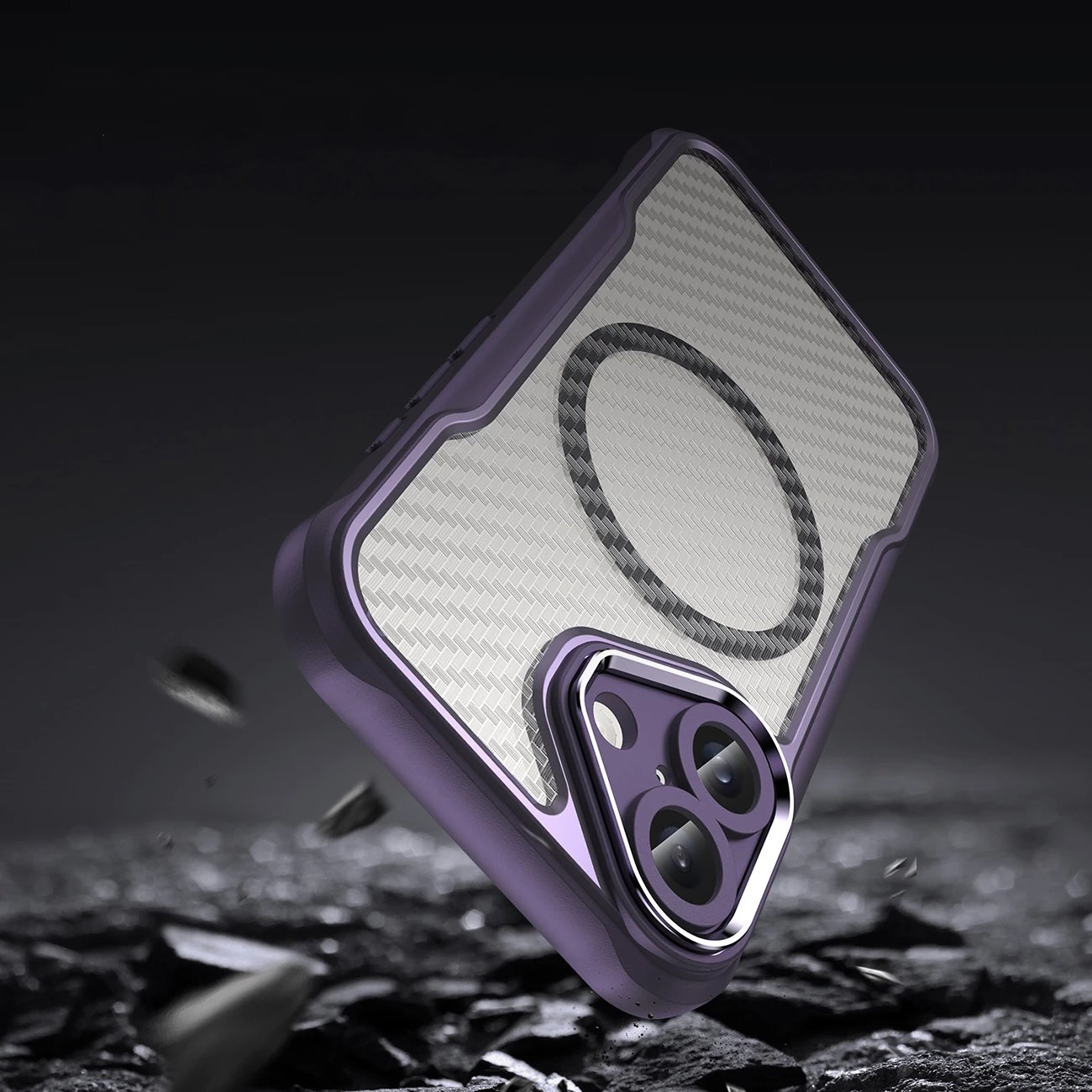 Mbështjellës Hurtel Leading Series MagSafe për iPhone 16 Plus, TPU, Vjollcë