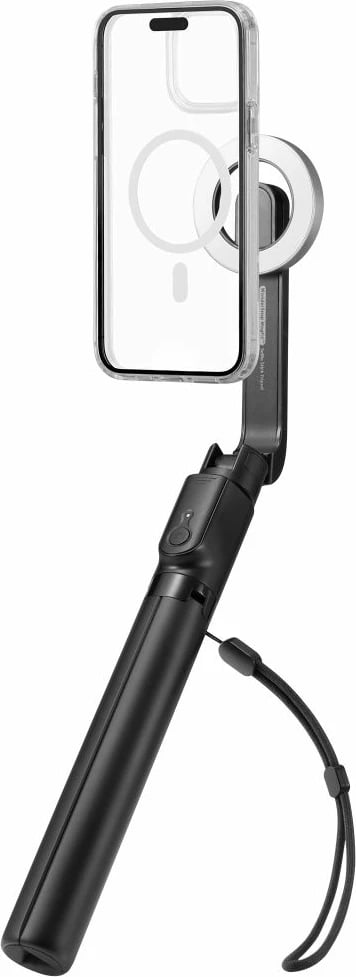 Selfie stick Spigen S580W me MagSafe, Bluetooth, tripod, e zezë