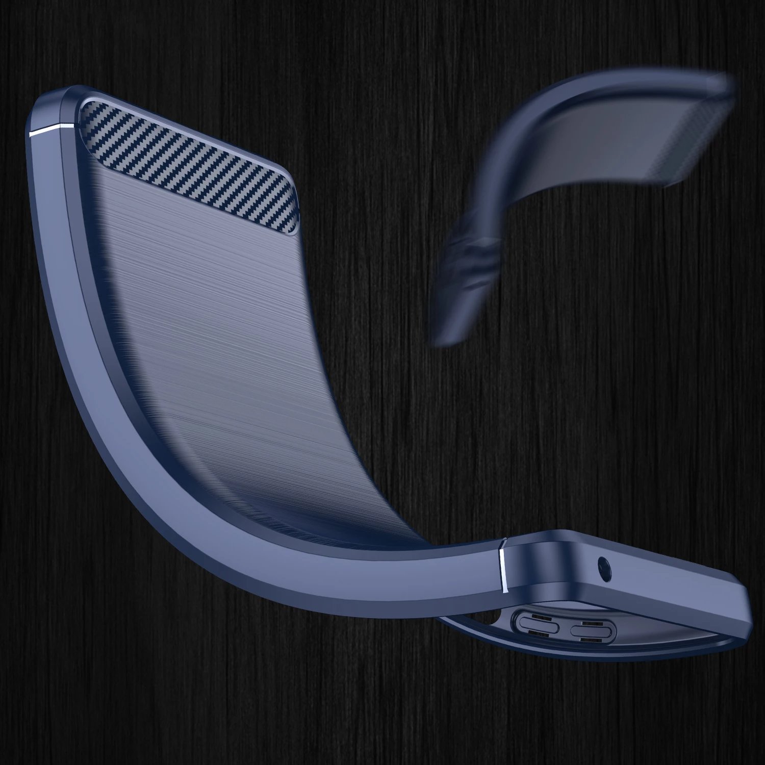 Mbështjellës Hurtel Carbon Case për Samsung Galaxy S23 Ultra, TPU, Blu