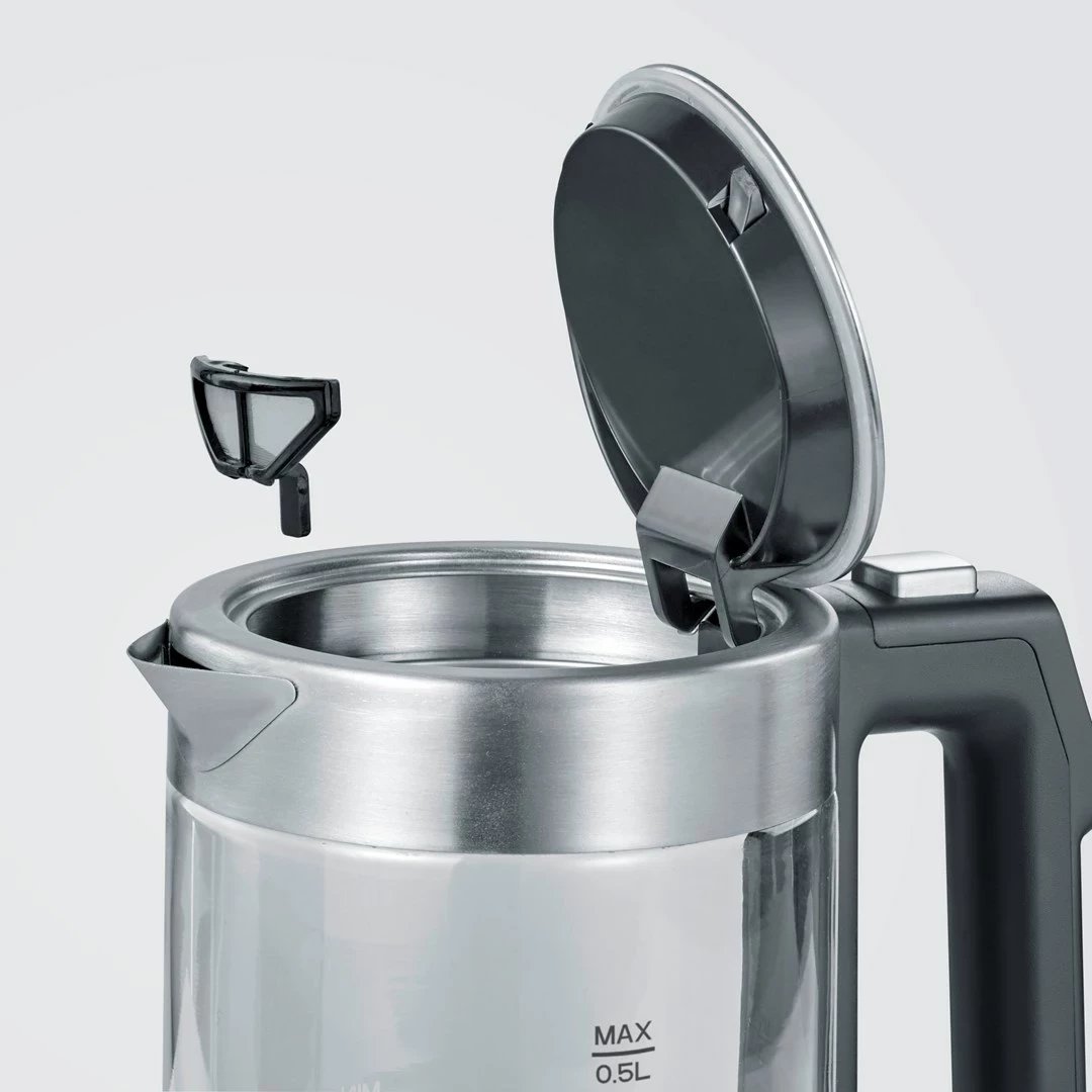 Ibrik elektrik Severin WK 3458, 0.5L, 1100W, i zi/transparente