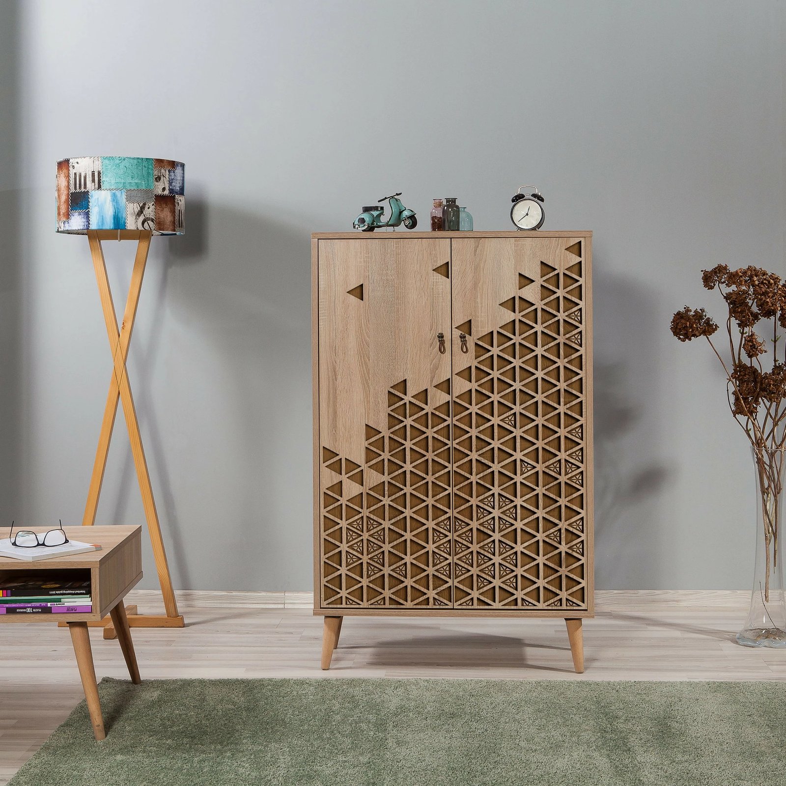 Dollap multifunksional Hanah Home, Multibox - 124, ngjyrë lisi Sonoma